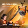 VEVOR Portable Fan Rechargeable 8 inch, Battery Powered Fan with LED Lantern, 4 Speeds Adjustable Portable Small Table Fan Personal